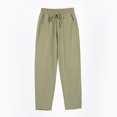 thumbnail image 1 of Pantalones casuales de mujer, pantalones holgados de nueve pulgadas, pantalones de mujer de estilo delgado, pantalones de pierna pequeña, 1 of 6