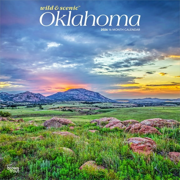 Oklahoma Wild & Scenic | 2026 12x24" (Hanging) Wall Calendar | Plastic-Free