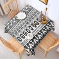 thumbnail image 2 of Black Geometric Triangle Gear Pattern Square Tablecloth,Waterproof Square Table Cover,Wipeable Spillproof Washable Table Cover for Home Kitchen Party Decor 42"X42"(107x107cm), 2 of 6
