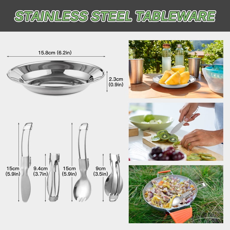 Tomshoo 22-Piece Camping Cookware Mess Kit photo 2