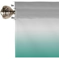thumbnail image 3 of Ombre Valance for Windows,Green Gray Rod Pocket Window Treatments 1 Panel Short Curtains for Kitchen Bathroom Bedroom,54 x 18 Inch, 3 of 6