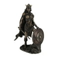 thumbnail image 1 of Statue en Bronze de Viking Shieldmaiden Terminée Mythologie Nordique, 1 of 4