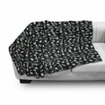 thumbnail image 3 of Black and White Soft Flannel Fleece Blanket, Monochrome Silhouettes of Dragonflies and Romantic Tulip Bloom Bouquet, Cozy Plush for Indoor and Outdoor Use, 70" x 90", Black and White, by Ambesonne, 3 of 6