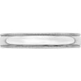 thumbnail image 2 of 10K White Gold 10Kw 4mm Ltw Milgrain Half Round Band Size 9 Made In United States 1wml040-9, 2 of 5