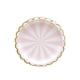 thumbnail image 1 of Pequeñas Placas de Papel de Oro Rosado con Rayas de 7 Pulgadas Y 9 Pulgadas Del Paquete Desechable de 16, Suministros de Fiesta Elegantes para la Celebración Del Cumpleaños, 1 of 6