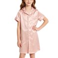 thumbnail image 5 of Bovxnpu Girls Boys Outfits Set Girls Summer Thin Ice Silk Short Sleeve Robe Gown Loungewear Tops, 5 of 8