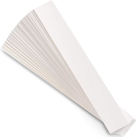 100-Pack Grade-1 Chromatography Paper Strips - 6" x 0.75" Pigment Separation Blotting Strips for Science Experiments & Laboratories - Clear Separation Filter Paper Set - White, Rectangular
