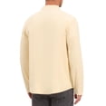 thumbnail image 3 of INSPIRE CHIC Men's Henley Shirts Long Sleeve Button Chest Pocket Casual T-Shirt XL Beige, 3 of 6