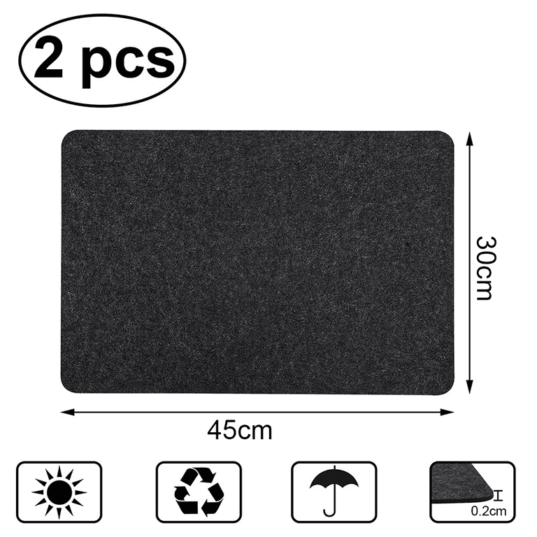 Heat Resistant Mats For Countertop 2 Pcs - Coffee Mat Heat Resistant Mat  Kitchen Counter Protector Pad with Appliance Slider Function for Air Fryer