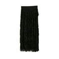 thumbnail image 2 of Maoxin Skirts for Women Woman Mid Length Tassels Solid Color Meringue Line Skirt ,Black,Free Size, 2 of 4