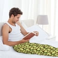 thumbnail image 4 of Uemuo Avocado Pattern Men's Wide Leg Palazzo Lounge Pants with Pockets Light Weight Loose Comfy Casual Pajama Pants-X-Large, 4 of 9