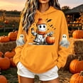 thumbnail image 2 of Jsaierl Womens Halloween Sweatshirts Plus Size Ghost Graphic Pullover Hoodies Vintage Classic Long Sleeve Shirt Tops Halloween Party Supplies, Sizes S-2XL, 2 of 6