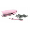 Bostitch Velvet Pink No-Jam Stapler Plus Pack with Staples and Staple Remover, Pink
