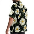 thumbnail image 3 of Daisy Men's Short Sleeve Casual Printed Button Down Beach Shirt - Summer Hawaiian Top, 3 of 6
