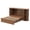 Brown, variant on Amerlife Full Murphy Bed with Storage Bedside Shelves & Sliding Tambour Door, with Charging Station & Curved Fluted Design for Bedroom/Guest, Brown