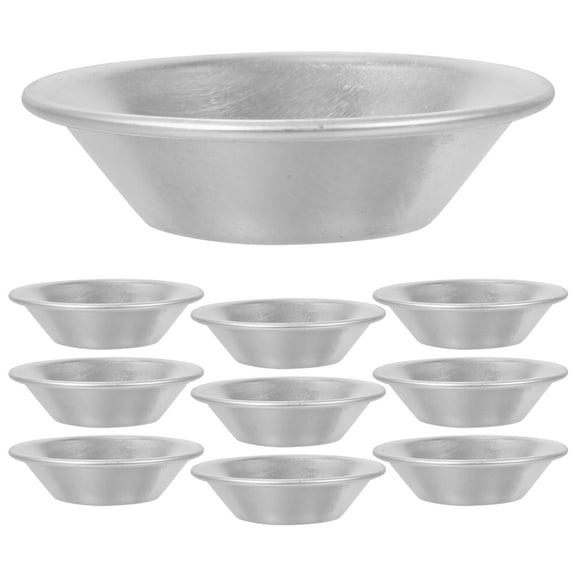 PBPBOX 10Pcs Egg Tart Mold Cups Aluminum Alloy Baking Mold for Muffins Pudding Desserts