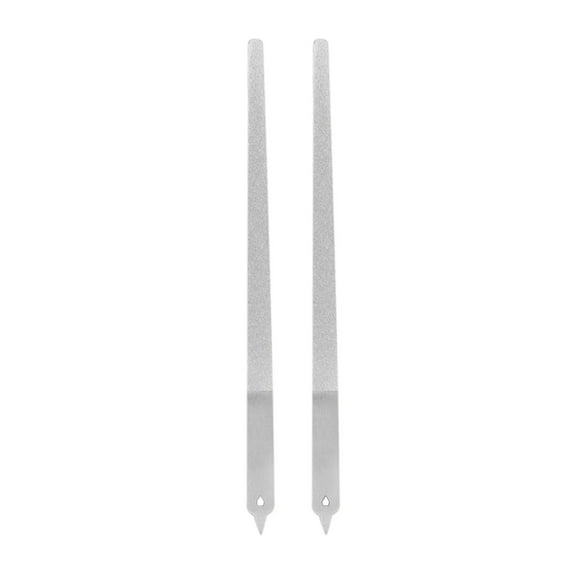DHARMONAL 2pcs Stainless Steel Double Emery Nail File Sanding Strip Nail Pedicure Toe Separators Girls Files 100/180 Curved Nail File Nail Grinder for Acrylic Nails Nail Polisher Buffer