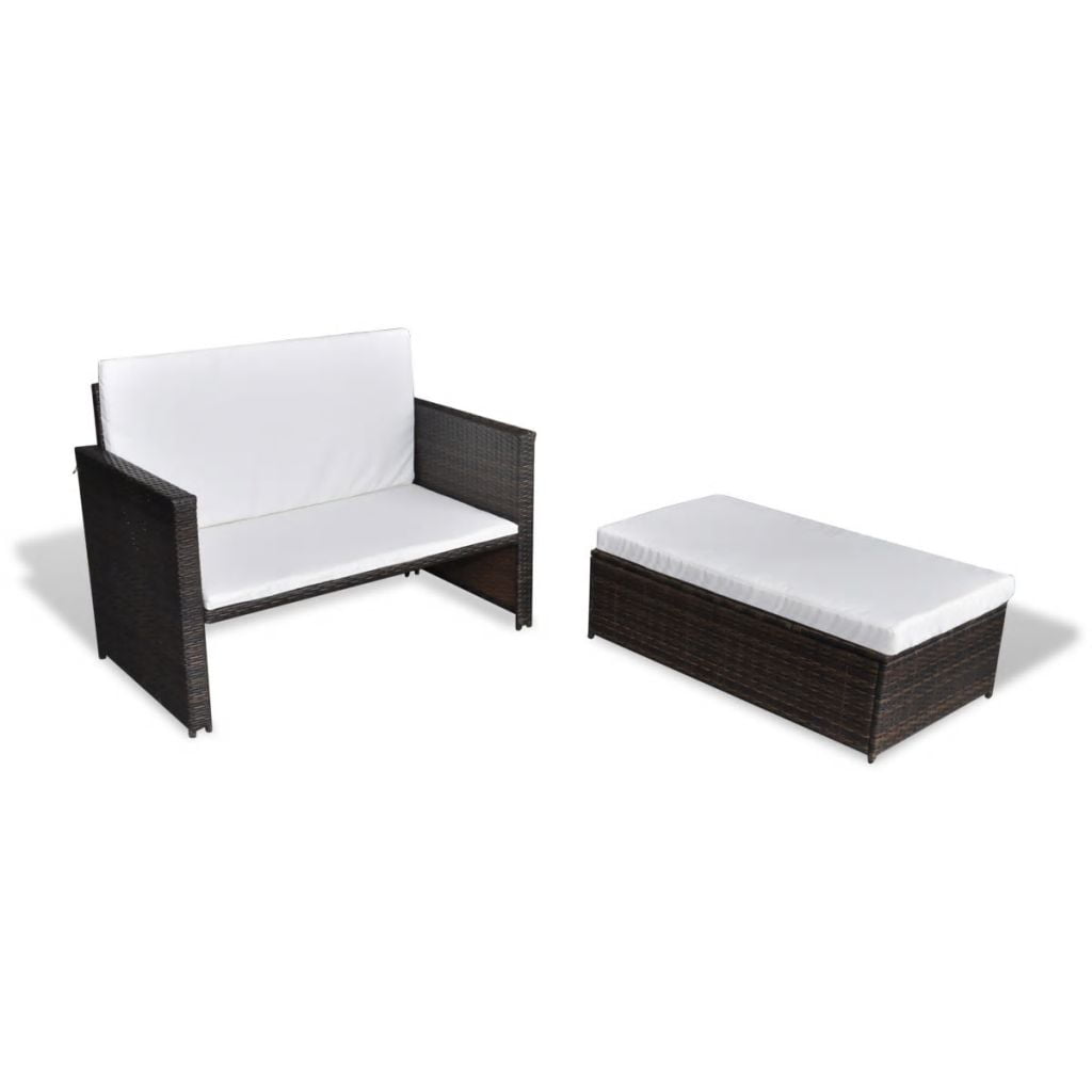 Clearance Wicker Sectional Sofa Set, Patio Furniture Garden Couch