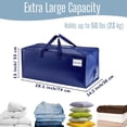 thumbnail image 3 of VENO 4 Pack Heavy Duty XL Foldable Moving Zipper Bag W/ Backpack Straps Alternative to Moving Box (Blue), 3 of 8