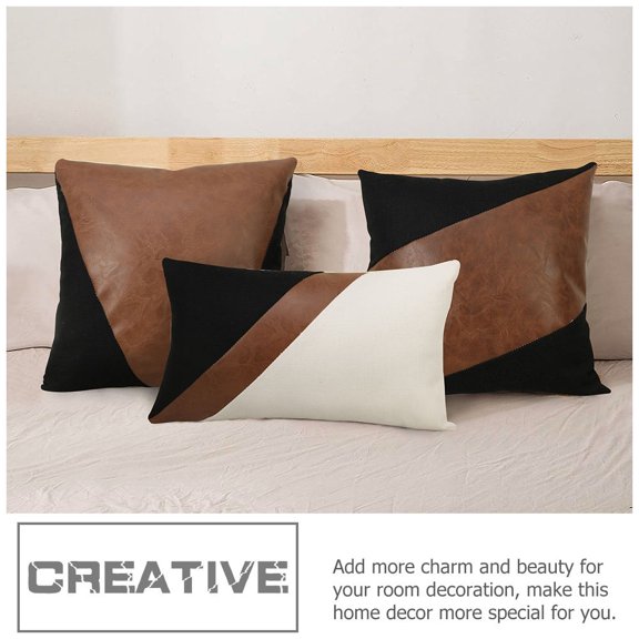 NUOLUX Farmhouse Pillow Covers Decorative Polyester for Home Decor 1Set