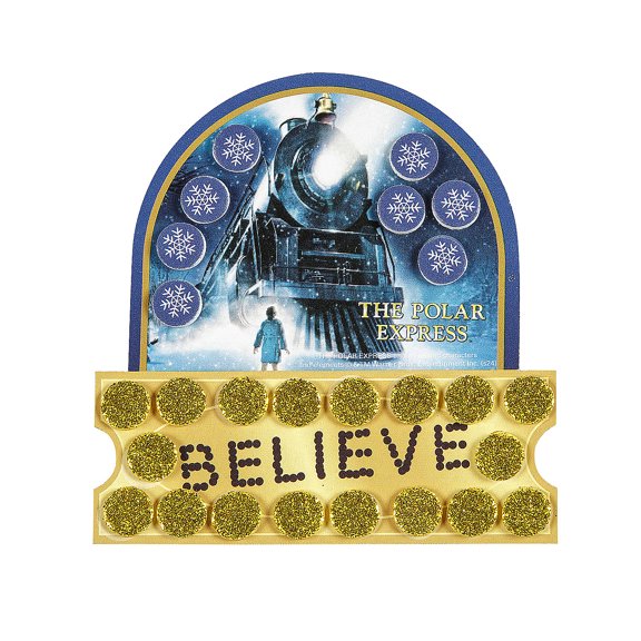 4" x 4" The Polar Express Ticket Mosaic Magnet Craft Kit - Makes 12
