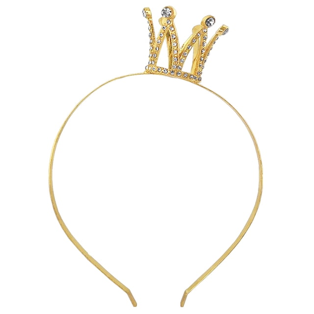 Shisuyan Shiny Crown Hairband Crown Headband Chic Design for Little Girls Different Occasions 1 PCS