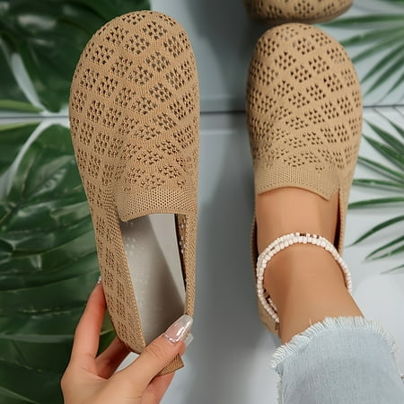 Cozy Womens Ballet Sneakers - Lightweight  Breathable  Comfortable Slip-On Shoes for Walking - Perfect for Summer  All-Season Wear