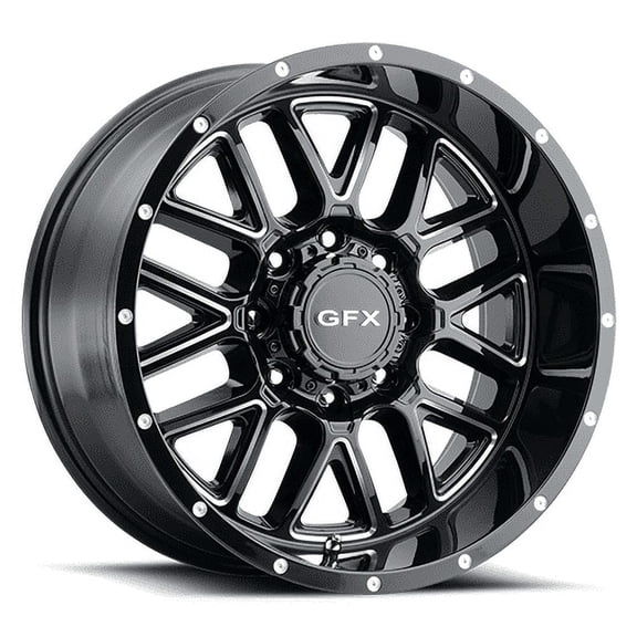 G-FX TM5 Rim 18X9 8X165.1 Offset 0 Gloss Black Milled (Quantity of 1)