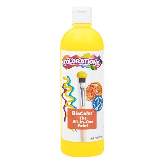 Colorations Paraben-Free BioColor Paint- Yellow, 16 oz.