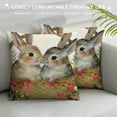 thumbnail image 3 of GOSMITH  Cute Watercolor Rabbit Throw Pillow Covers Home Decorative Cushion Cover Sofa Bed Pillow Case for Modern Simple Farmhouse Style Decor, 3 of 5