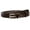 Dark Brown, variant on Women's 3/4" (17 mm) Full Grain Leather Perforated Skinny Stitched-Edge Belt