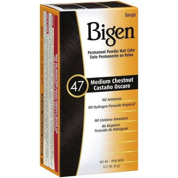 Bigen Permanent Hair Color Powder, Medium Chestnut 47, 0.21 oz