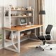 thumbnail image 2 of Shelf Single Office Desks - Write Computer Workbench - Student Office Desks - Simplicity Home Rangement Bureau - Home Furniture QF50OD My Lux Decor Round, 2 of 15