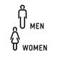 thumbnail image 5 of Letrero de inodoro BLESIY para hombres y mujeres decoración de baño 3D negro, 5 of 8