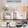 thumbnail image 3 of Ataucjin Double Cat Litter Box Cabinet, Litter Box Enclosure with Double Room, Hidden Litter Box Tv Stand, Litter Box Furniture Hidden for 2 Cats, Cat House, TV Stand with Cat Litter Box, 3 of 8