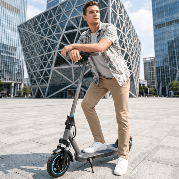 HILLVIGO 8.5"Electric Scooter for Adults, 500W Peak Motor, 19 MPH & 20 Miles Long Range, 8.5" Tires Folding Commuting escooter and App Control