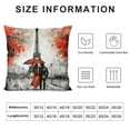 thumbnail image 5 of RUIYC  Decorative Eiffel Tower Throw Pillow Cover Oil Painting France Paris Landscape Pillow Case Cushion Cover for Sofa Couch Home Bedroom Decoration, 5 of 5