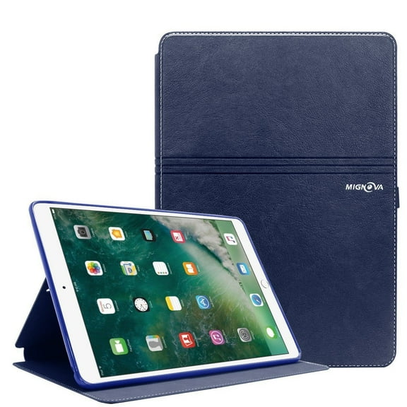 Mignova iPad 9.7 Inch Case, Lightweight Slim Fit PU Leather Folio Flip Smart Stand Wallet Case Multi-Angle Viewing Folio Cover for iPad 9.7 5th/6th Gen 2017 2018 A1822 A1823 A1893 A1954(Blue)