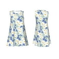 thumbnail image 7 of Naloa Daisies Flowers Print Women's Summer Spring Casual Beach Sundress,Vacation Sleeveless Tank Crewneck Loose Dresses, 7 of 7