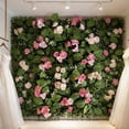 thumbnail image 5 of QSTDGVPW Artificial Grass Wall Panel Artificial Wall Flower Artificial Plant 40x60cm with Pink, 5 of 6