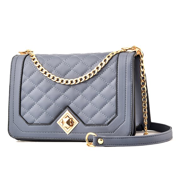 Fashion women's bags, PU soft leather small square bag, single shoulder crossbody bag-Blue