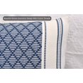 thumbnail image 3 of Cotton Woven Designer Throw Pillow Cover, Navy Blue / Cream White, 16 x 16 inches | Square Cushion Covers Set of 2, 3 of 8