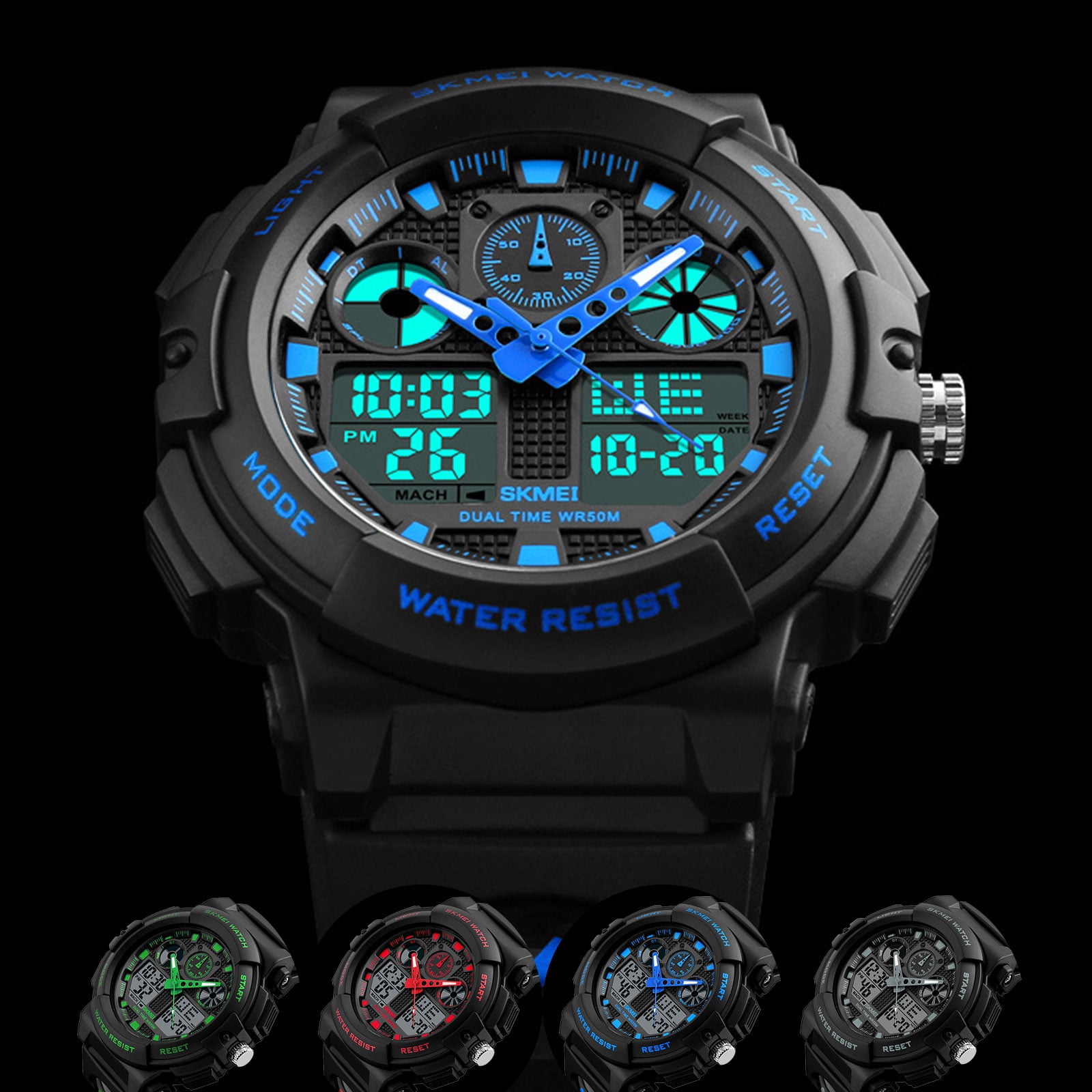 Mens Watches, Waterproof Digital Sport Watch, Military Digital Watch