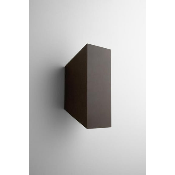 Large Square Outdoor Wall Light 14 Inches High With Led By Oxygen-Oiled Bronze Finish-3000 Color Temperature Oxygen Lighting 3-703-22