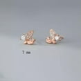 thumbnail image 2 of K-KED Pair 925 Sterling Silver Cute Crystal Butterfly Love Stud Earrings Gift-Silver, 2 of 6
