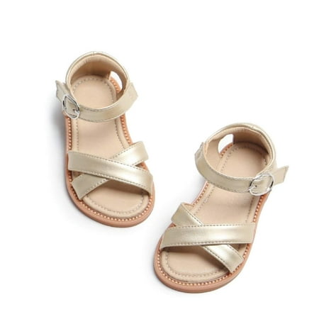 

Girl’s Open Toe Flat Sandals Summer Casual Sandals (Toddler/Little Girl)