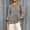 Grey, variant on Womens Tops Summer Baseball Print Round Neck 3/4 Sleeve Cotton Tee Spring Tops for Women