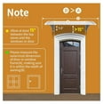 thumbnail image 3 of REKHH 39"x32" Window Awning Canopy, Polycarbonate Front Door Patio Cover for UV, Rain, Snow & Sunlight Protection, Stylish Brown Panel with Black Bracket, 3 of 9