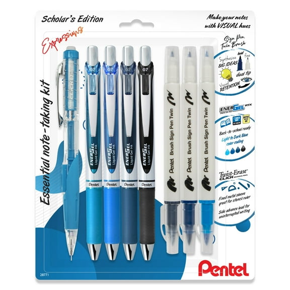 Pentel EnerGel RTX Retractable Liquid Gel Pen Kit-Note-Taking Expressions