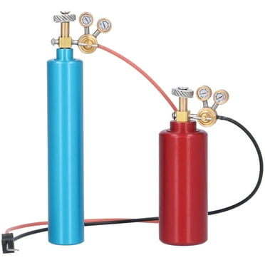 Simulation Mini Oxygen Cylinder Acetylene Bottle for SCX10 90046 1/10 CarBlue Red